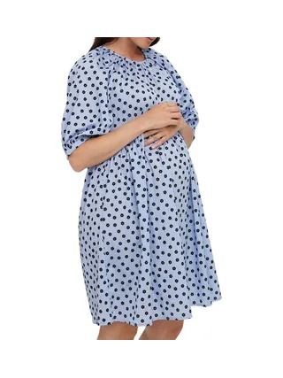 Robe de Grossesse Bleu Femme Vero Moda Marternity Meva 1