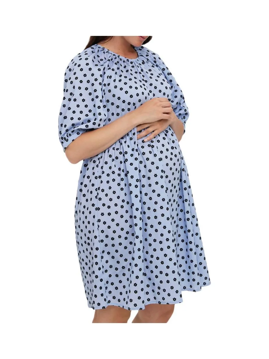 Robe de Grossesse Bleu Femme Vero Moda Marternity Meva 2