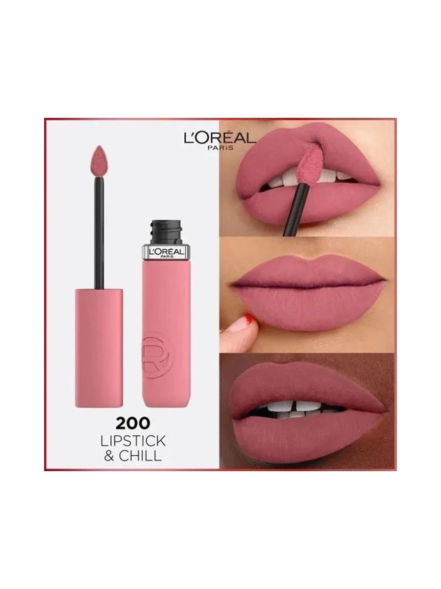 Rouge à Lèvres Liquide Mat L'Oréal Paris 200 Lipstick & Chill 3