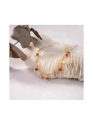 Collier Flora - Orange 3