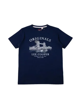 T-Shirt Marine Homme Lee Cooper LCN820 2