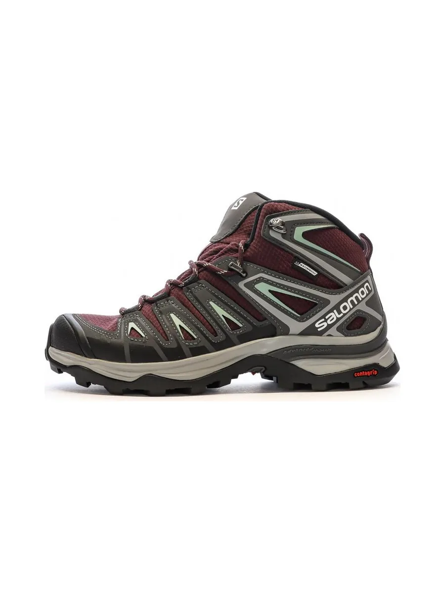 Chaussures de Randonnée Gris/Bordeaux Femme Salomon X Ultra Pi 2