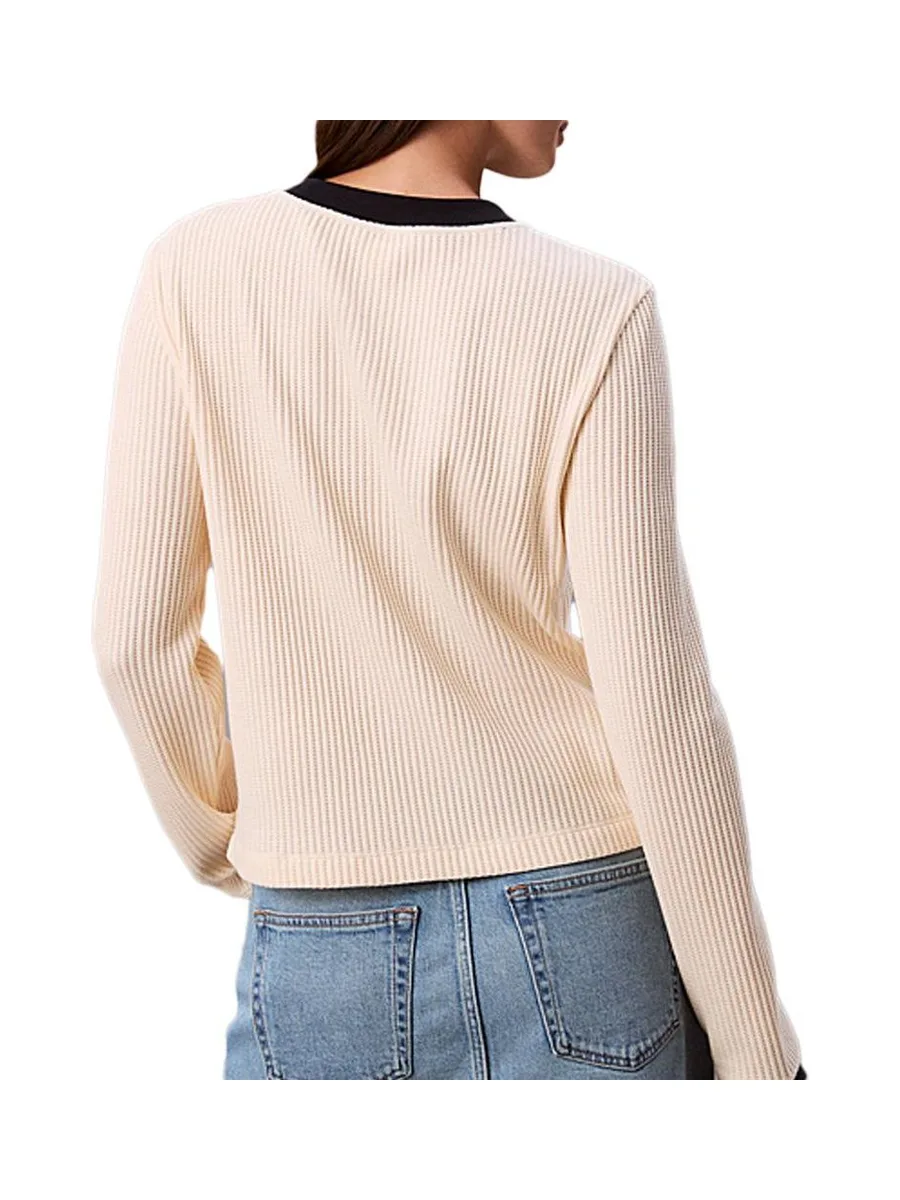 Pull Beige Femme Calvin Klein Jeans Waffle 3