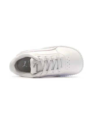 Baskets Blanches/Roses Fille Puma Carina 2.0 5