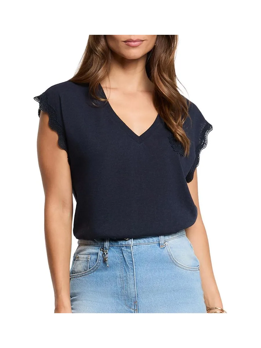 T-shirt Marine Femme Morgan DECUME 2