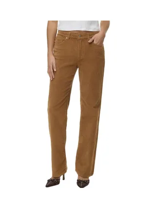 Pantalon Velours Marron Femme Vero Moda Melisa Straight 1