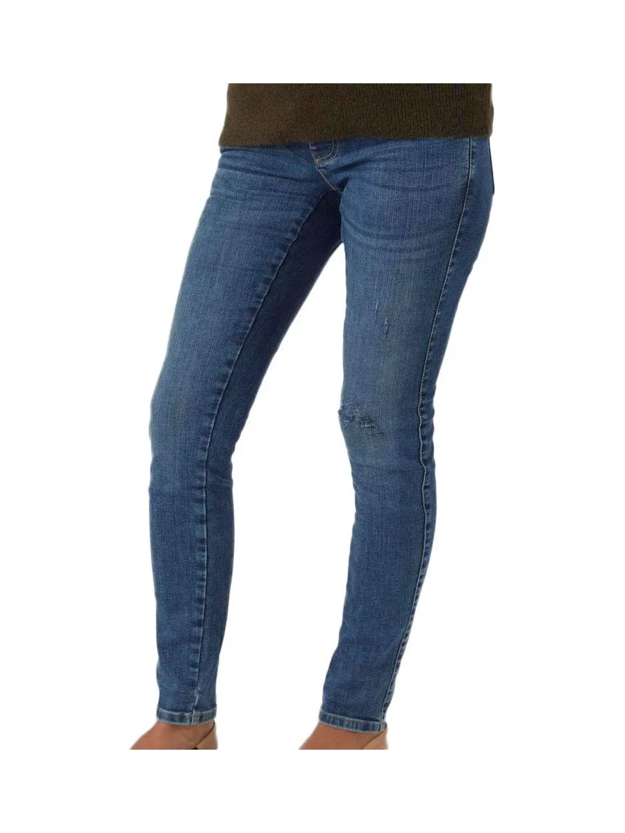 Jeans Regular Fit Bleu Femme Mamalicous Destroyed 2