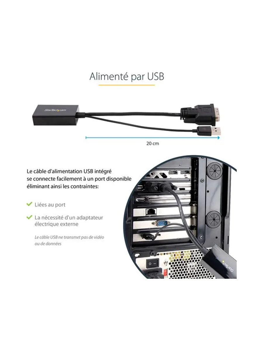 DVI to DisplayPort Adapter - USB Power 13