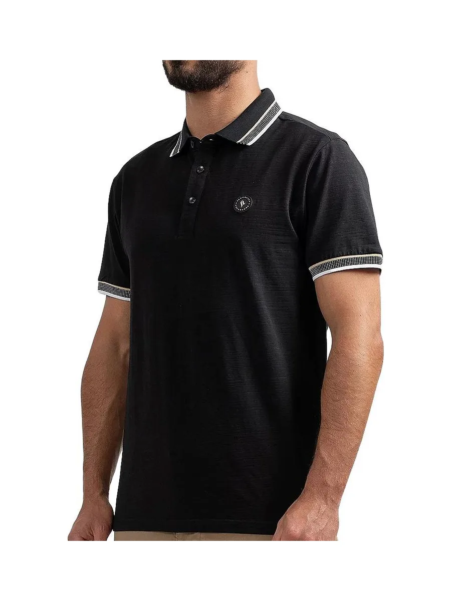 Polo Noir Homme Sun Valley BREKKA 2