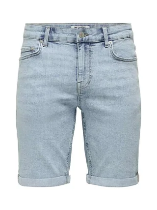Short Bleu Homme Only & Sons Ply Lbd 3