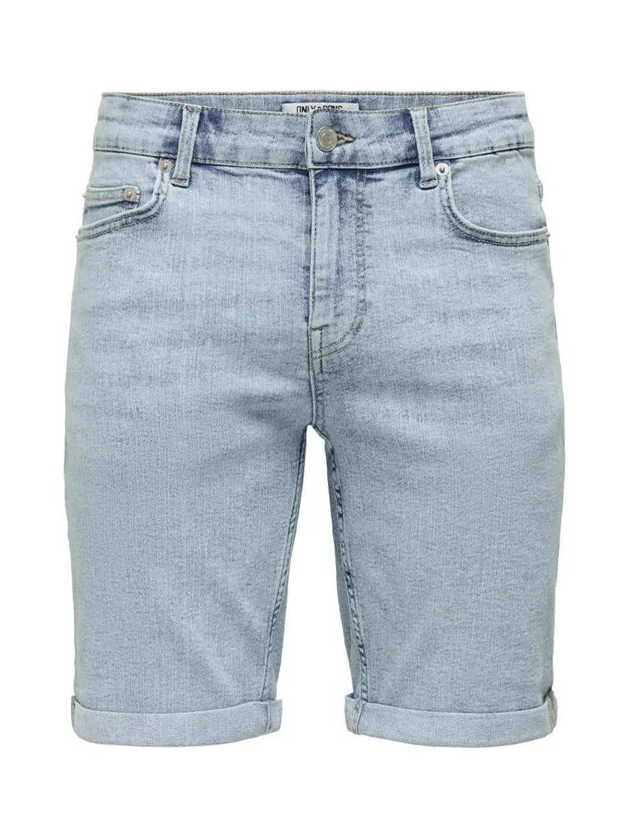 Short Bleu Homme Only & Sons Ply Lbd 3