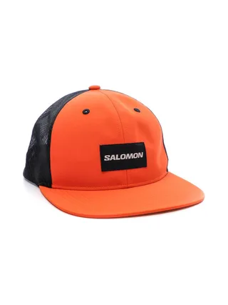 Casquette Noir/Orange Mixte Salomon Trucker Flat Cap Cherry 2