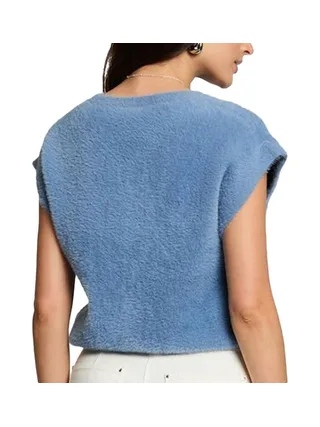 Pull Sans Manche Bleu Clair Femme Morgan 2