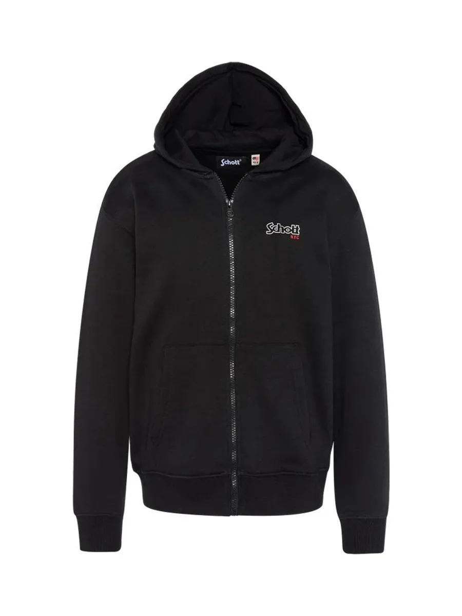 Sweat à capuche Noir Garçon Schott SAM 2