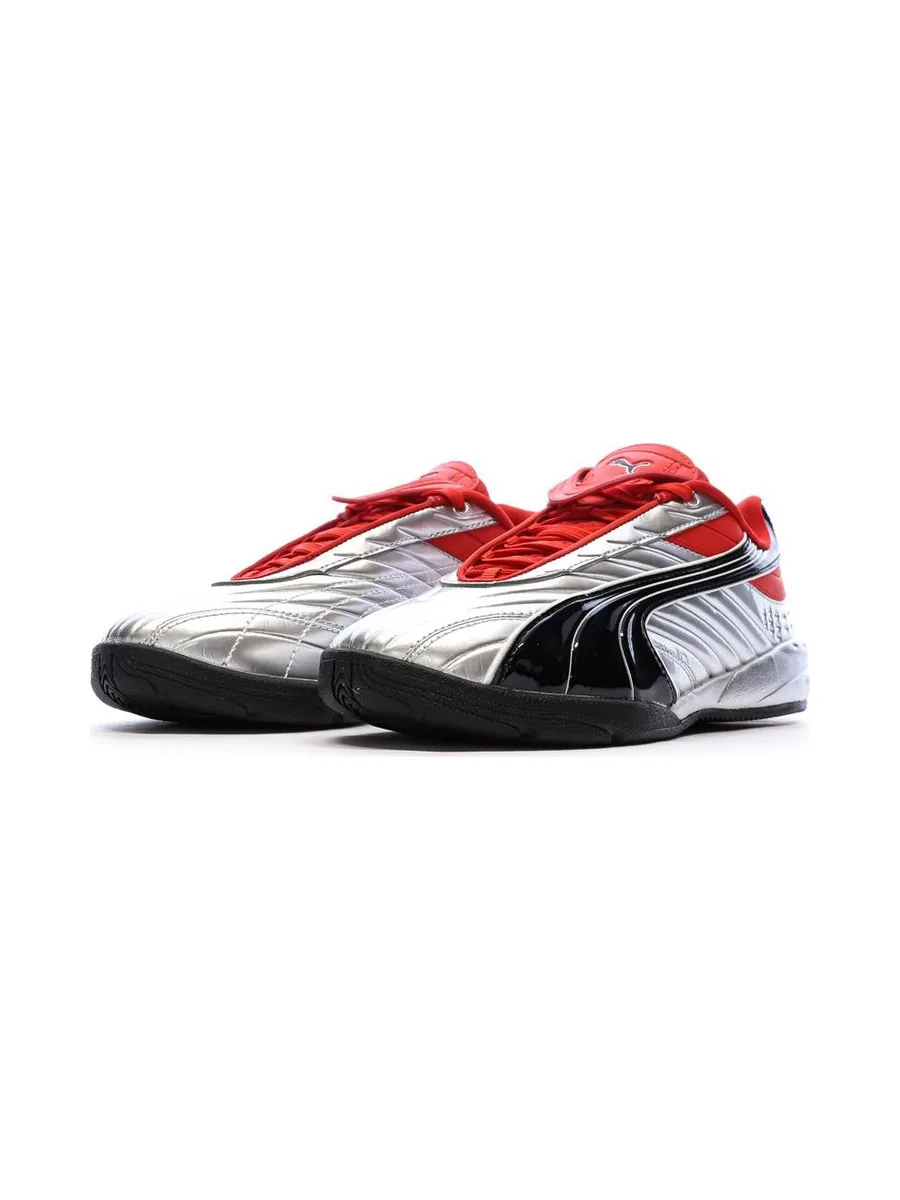 Baskets Argent/Rouge/Noir Garçon Puma Goalgetter 7