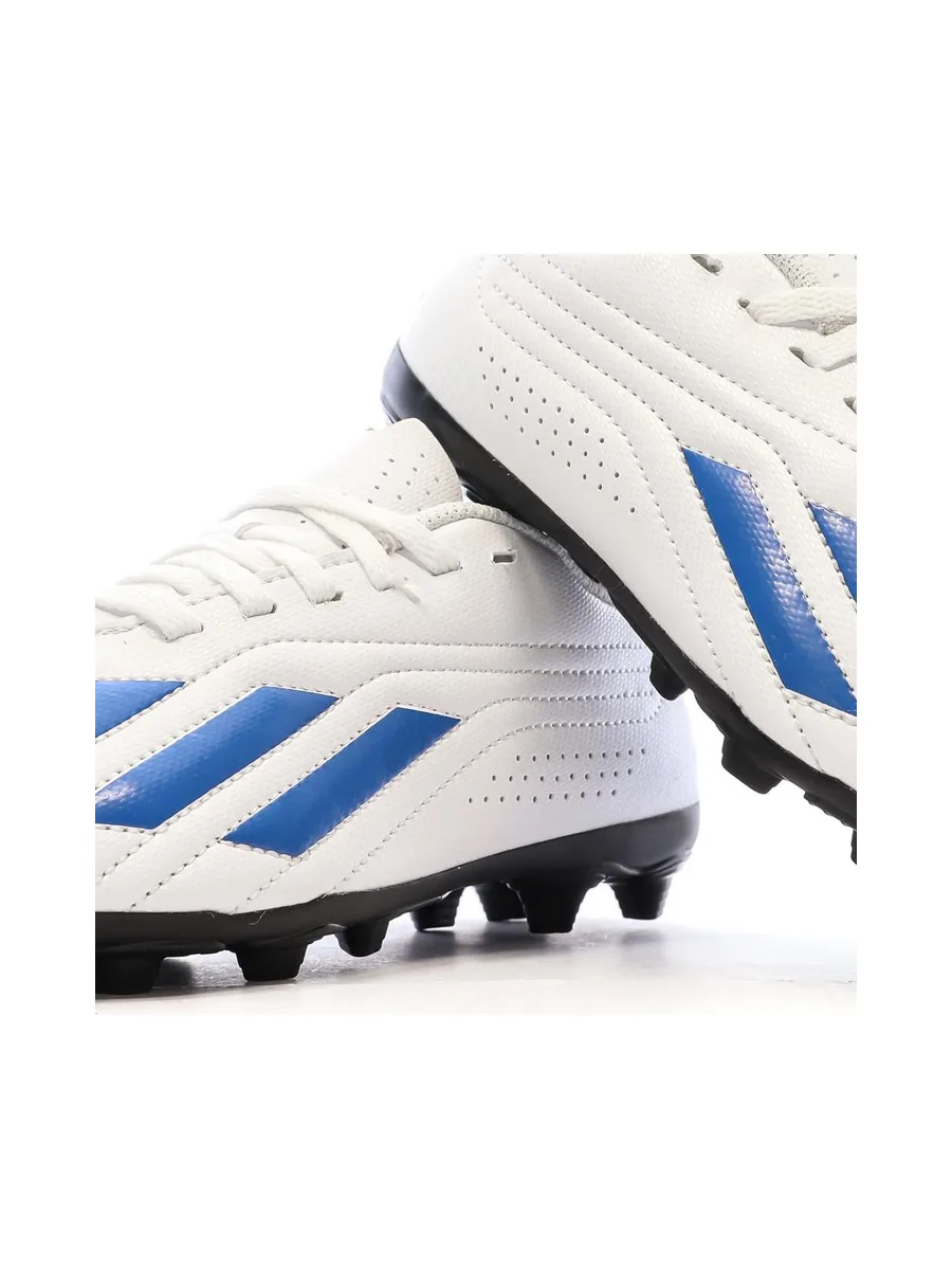 Chaussures de foot Blanc/Bleu Garçon Adidas Deportivo Ii Fxg J 7