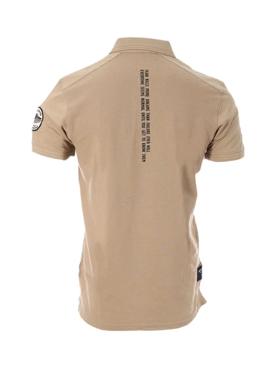 Polo Beige Homme American People Paf 3