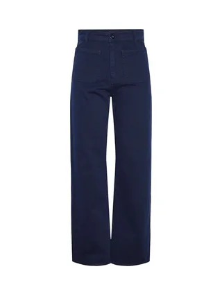 Pantalon Marine Bleu Femme Pieces Maud 1