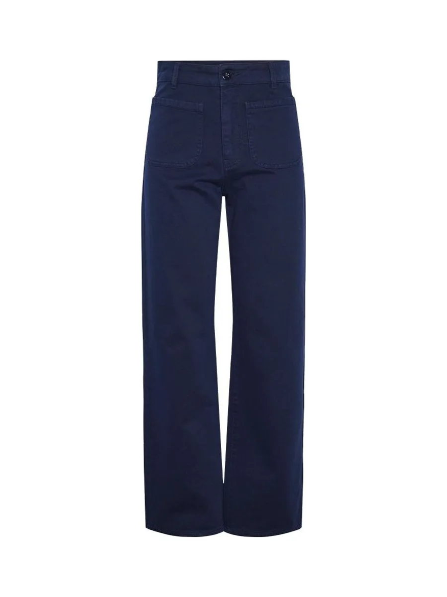 Pantalon Marine Bleu Femme Pieces Maud 2