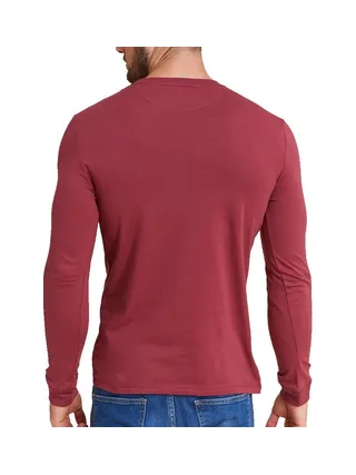 T-Shirt Manches Longues Bordeaux Homme Timberland Sleeve 2