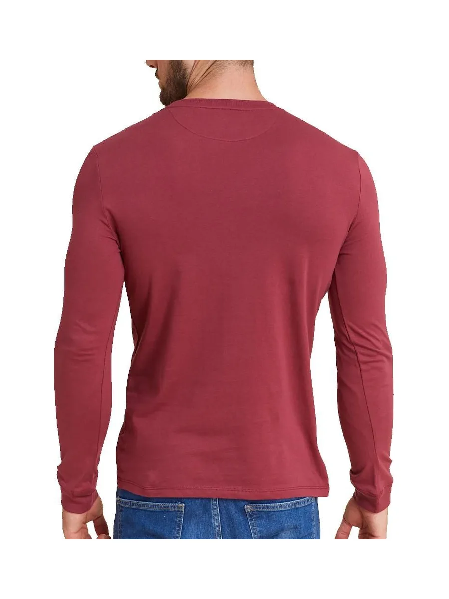 T-Shirt Manches Longues Bordeaux Homme Timberland Sleeve 3