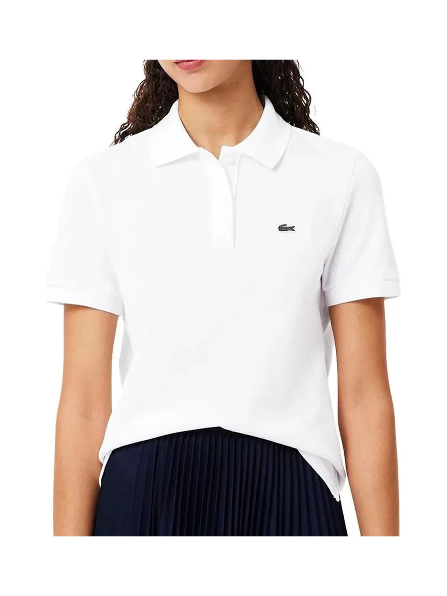 Polo Blanc Femme Lacoste Regular Fit 2