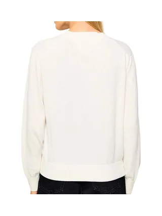 Pull Blanc Femme Tommy Hilfiger Essential Vneck 2