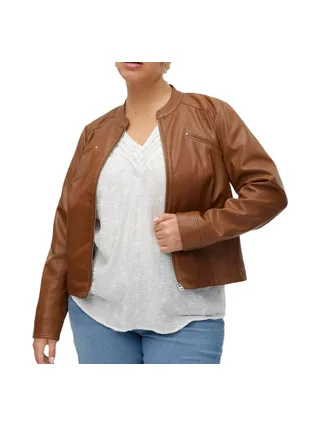 Veste Camel Similicuir Femme Vero Moda Favodona Coated 1