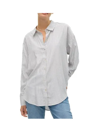 Chemise Blanche/Gris Femme Vero Moda Nora 1