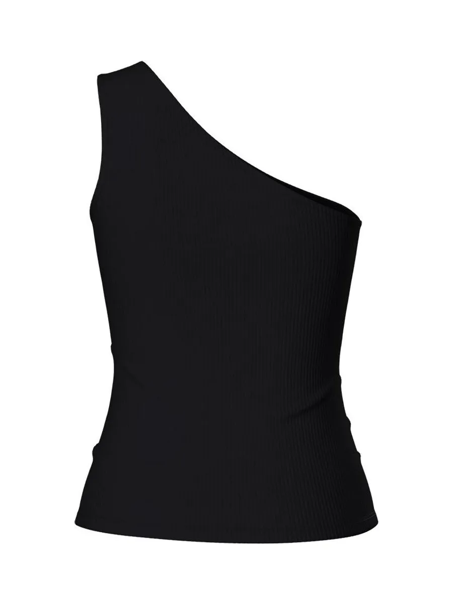 T-Shirt Noir Femme Pieces Cruka 4