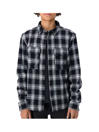Chemise Manches Longues Noir/Gris Garçon Teddy Smith Billy 1