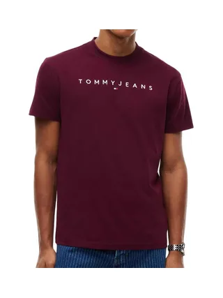 T-Shirt Bordeaux Homme Tommy Hilfiger Reg Linearss 1