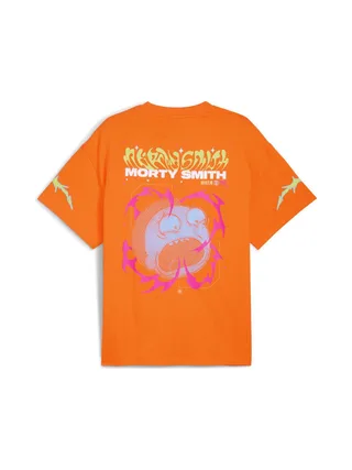 T-Shirt Orange/Jaune Homme Puma Hoops X Rick And Morty 2