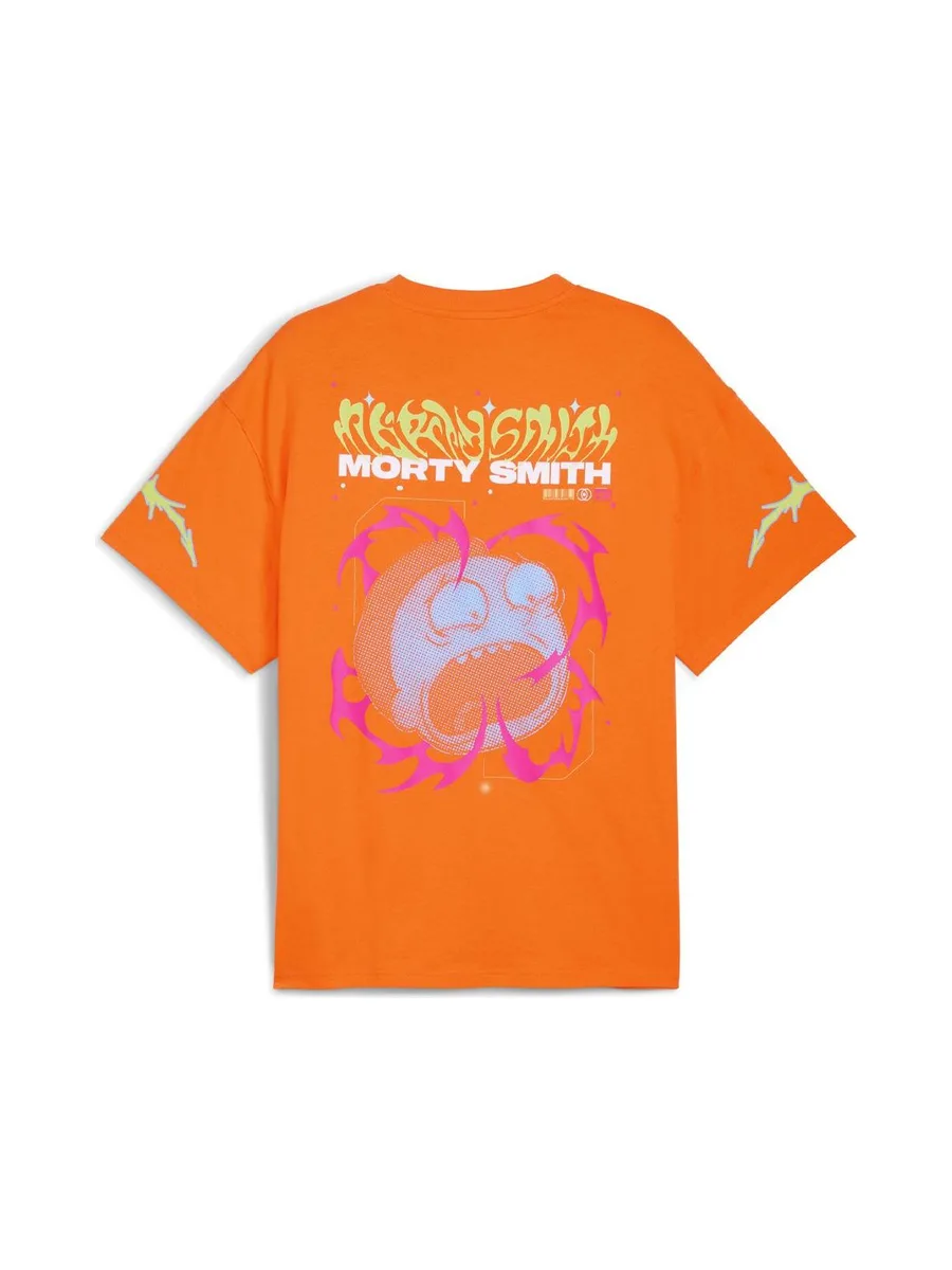 T-Shirt Orange/Jaune Homme Puma Hoops X Rick And Morty 3
