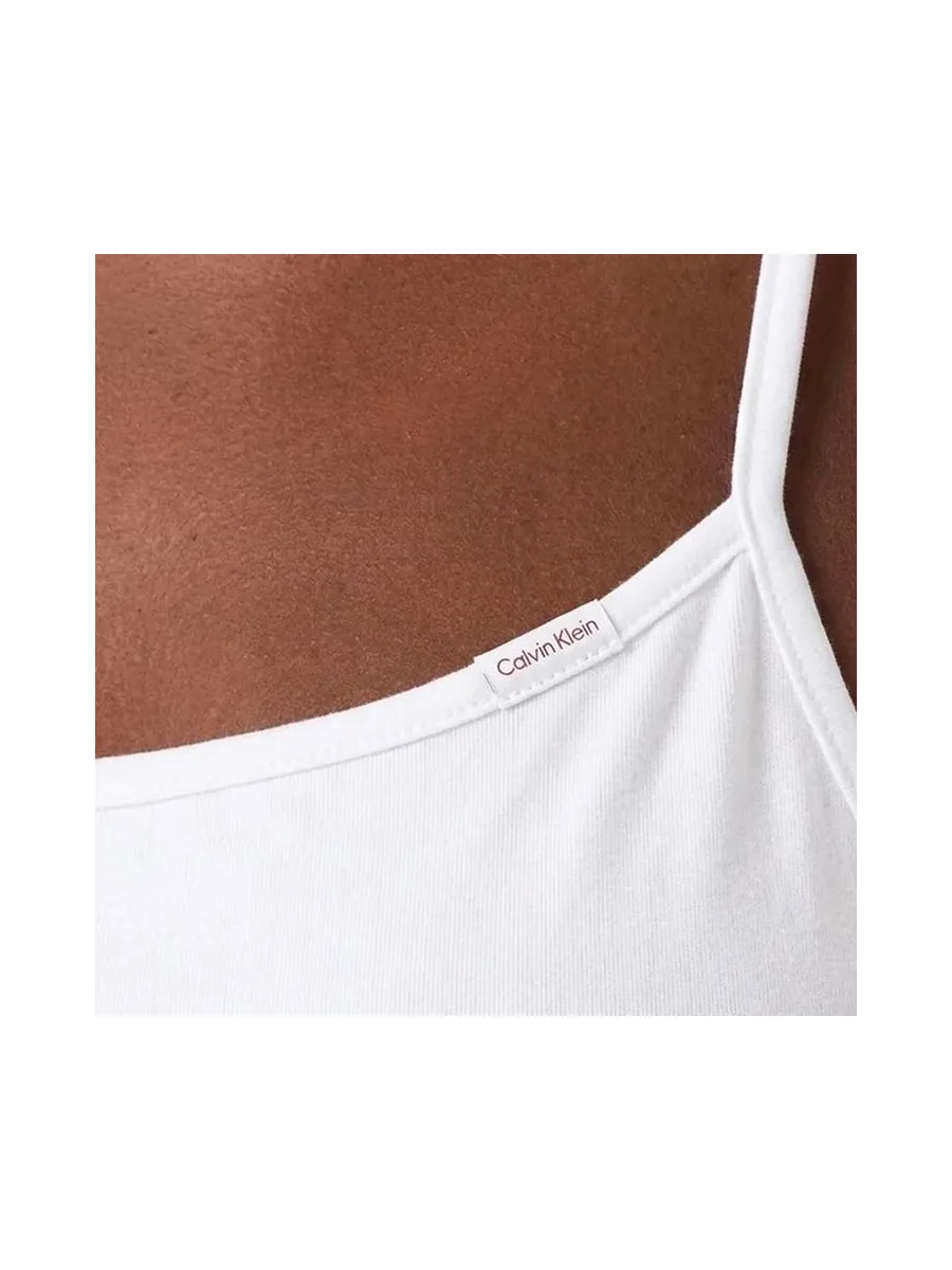Débardeur Blanc Femme Calvin Klein Jeans Stretch 4