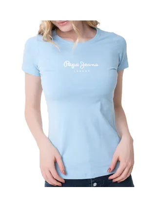 T-shirt Bleu Femme Pepe Jeans New Virginia 1