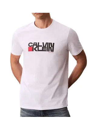 T-Shirt Blanc/Noir/Rouge Homme Calvin Klein Jeans LV04RD814G 1