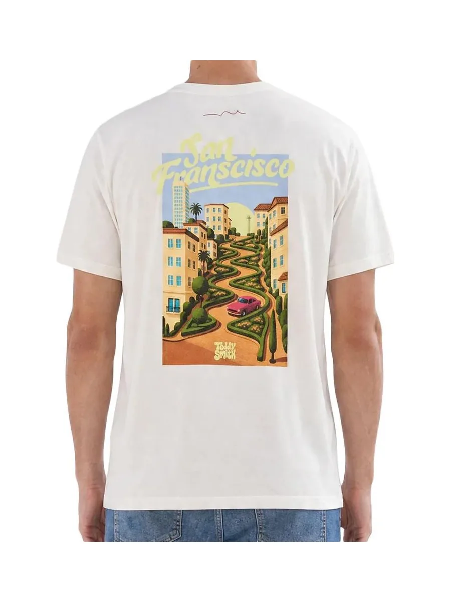 T-Shirt Blanc Homme Teddy Smith frans 2