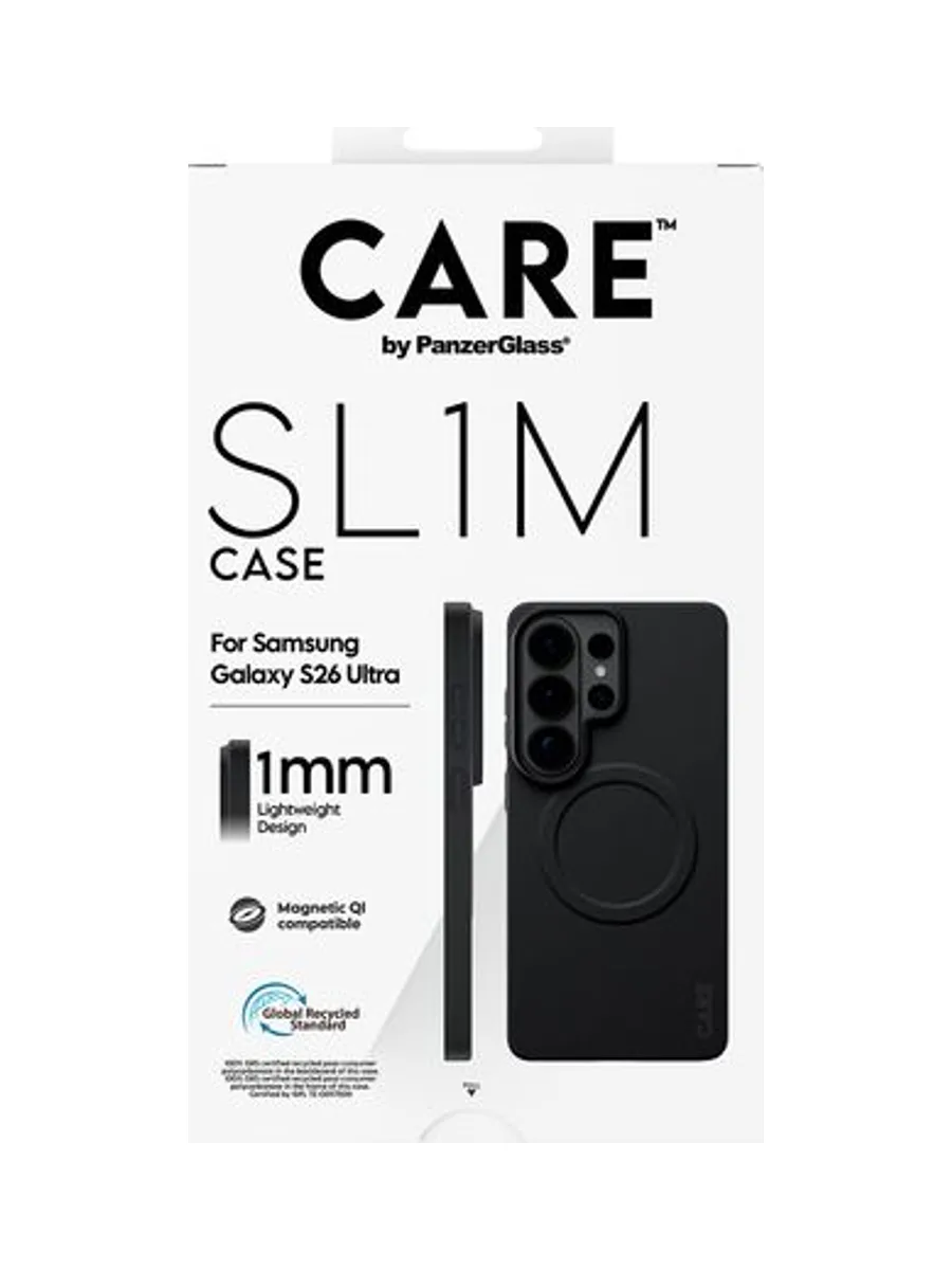PanzerGlass CARE™ by ® SL1M Case Black w. Qi Samsung Galaxy S26 Ultra mobile phone case 3