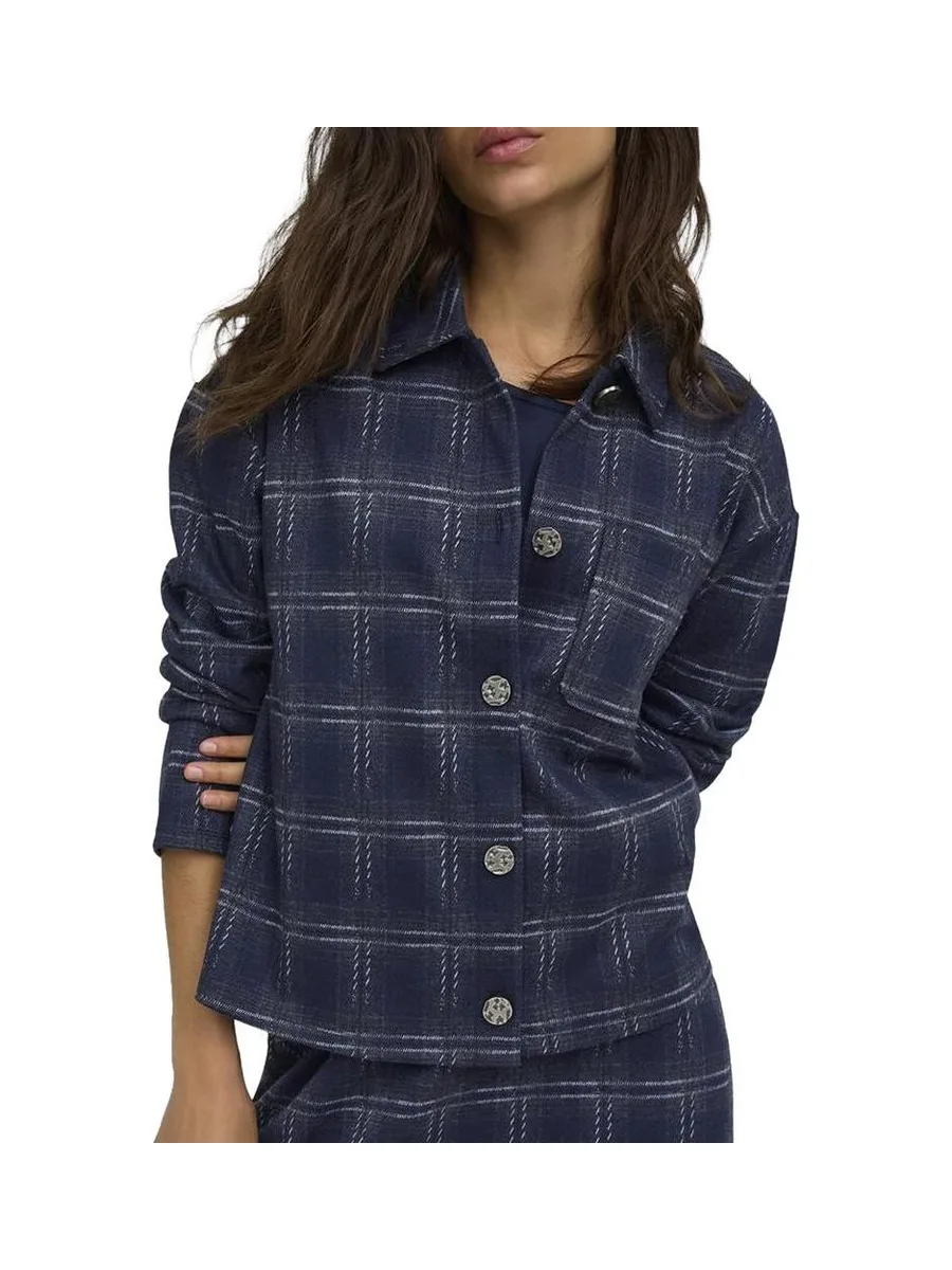Chemise à Carreaux Bleu Femme JDY Filukka 2