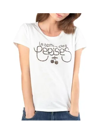 T-shirt Blanc Fille Le Temps Des Cerises Gillian 1