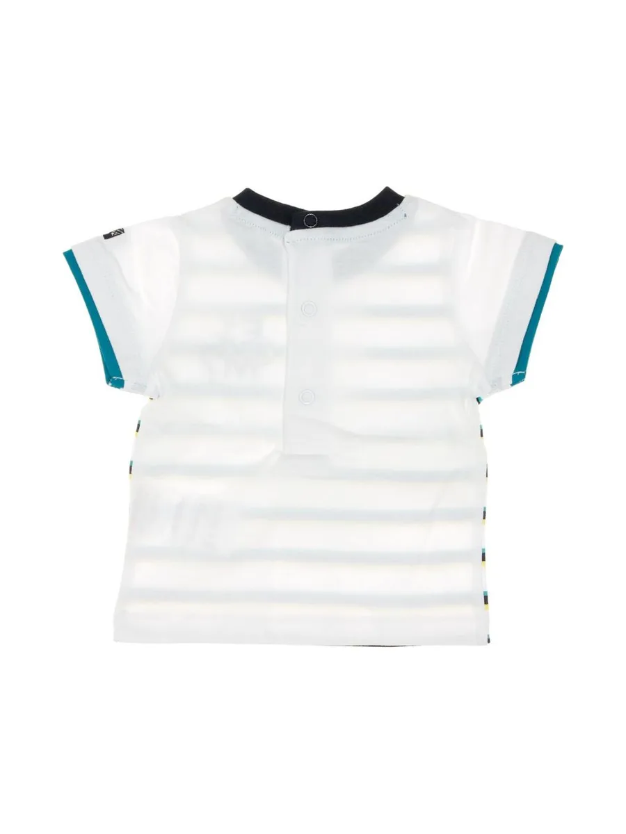T-shirt Blanc à Rayures Garçon EOM Ezafio 3