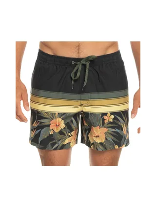 Maillot de bain Noir/Jaune Homme Quiksilver Floral 1
