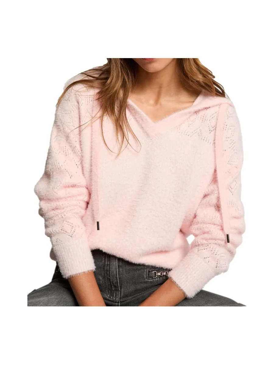 Pull Rose Femme Morgan Duveteuse 2
