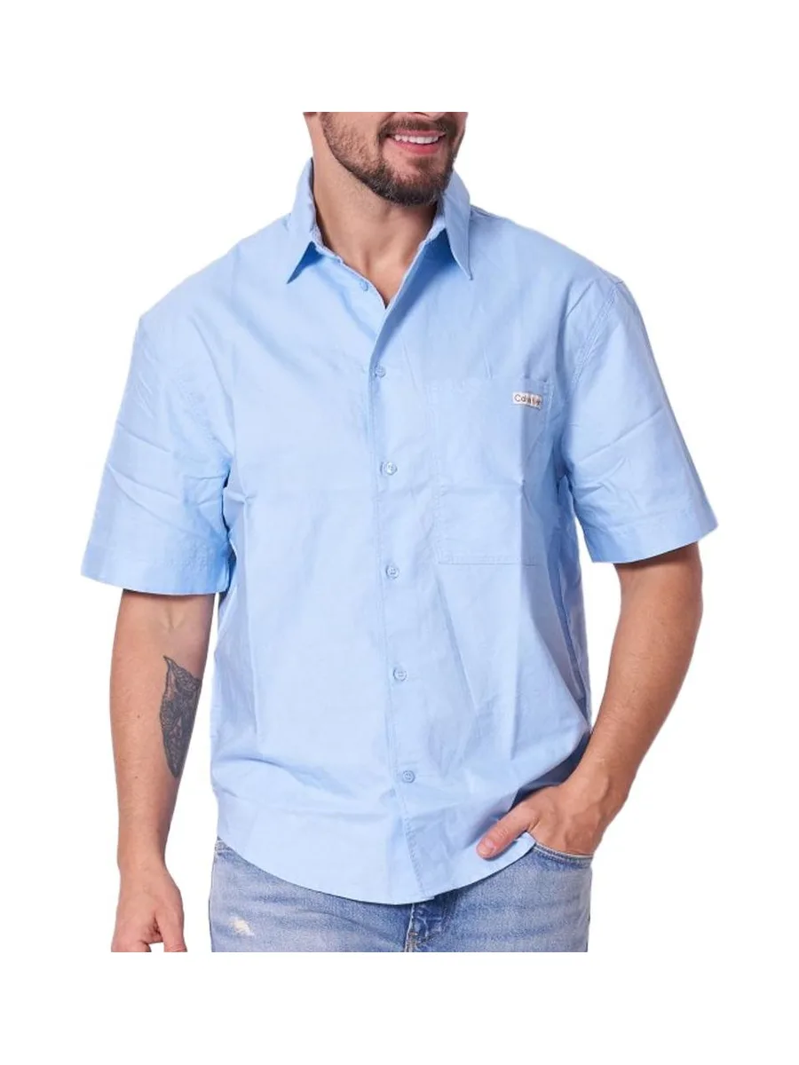 Chemise Bleu Homme Calvin Klein Jeans Oxford 2