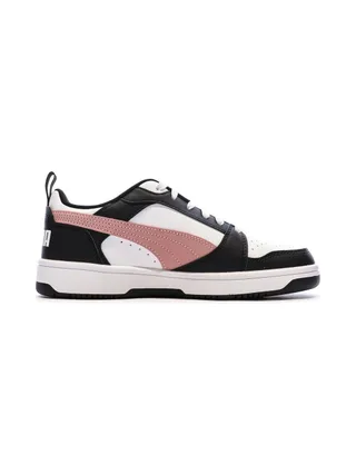 Baskets Blanc/Rose Femme Puma Rebound V6 Low 2
