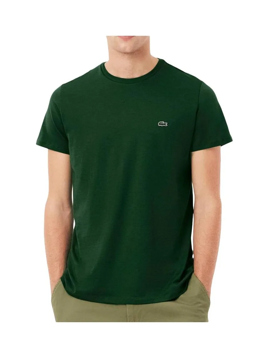 T-Shirt Vert Foncé Homme Lacoste Pima 2