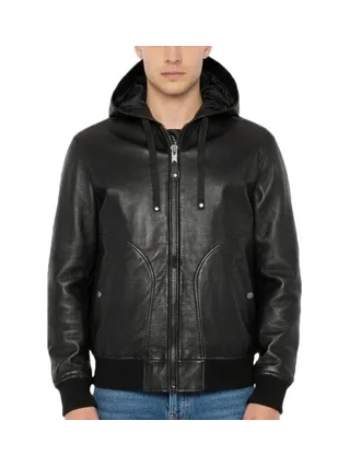 Blousons Noir Homme Schott Cuir LCHOOD 1