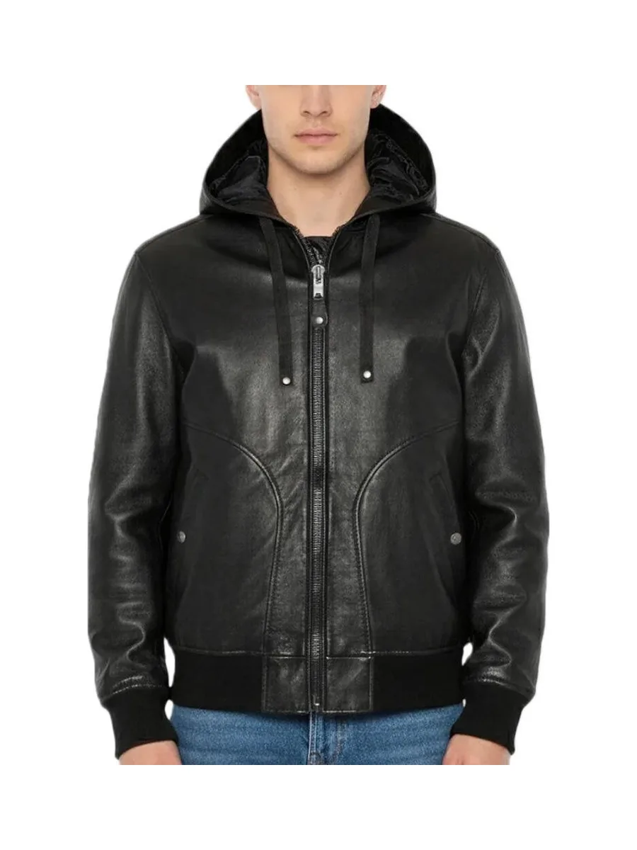 Blousons Noir Homme Schott Cuir LCHOOD 2