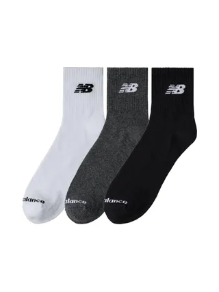 X3 Paires de Chaussettes Noir/Blanc/Gris Homme New Balance Everyday 2